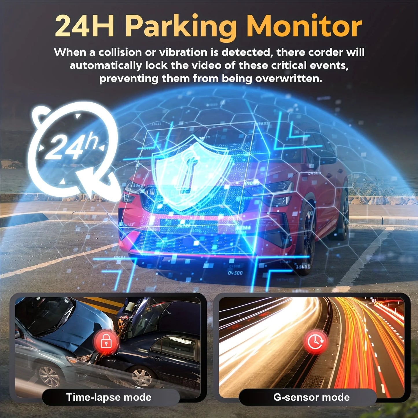 Premium 4K+2.5K Dual Dash Cam with WiFi