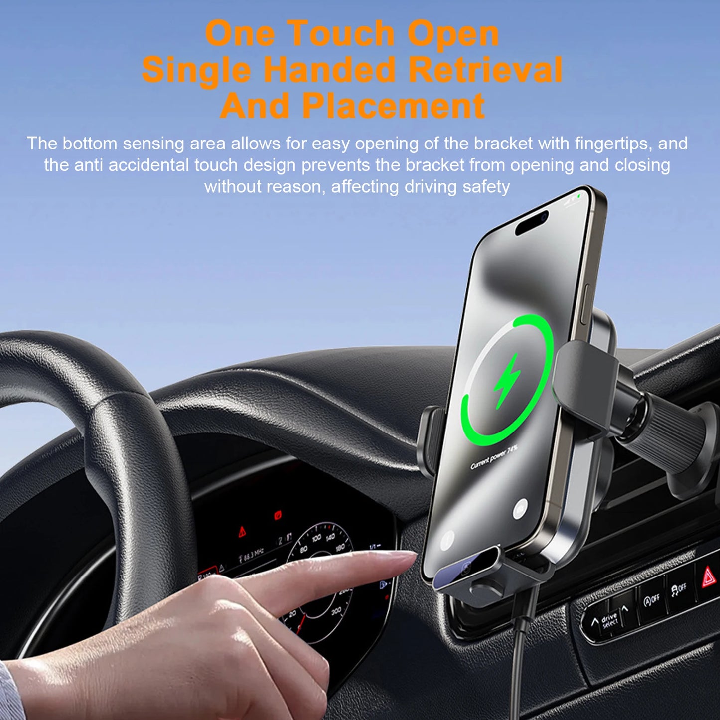 Air Vent Wireless Charger Mount - One Touch