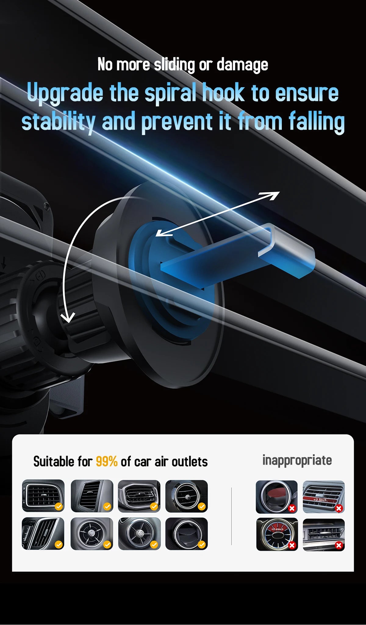 15W Wireless Charging Phone Mount - Premium