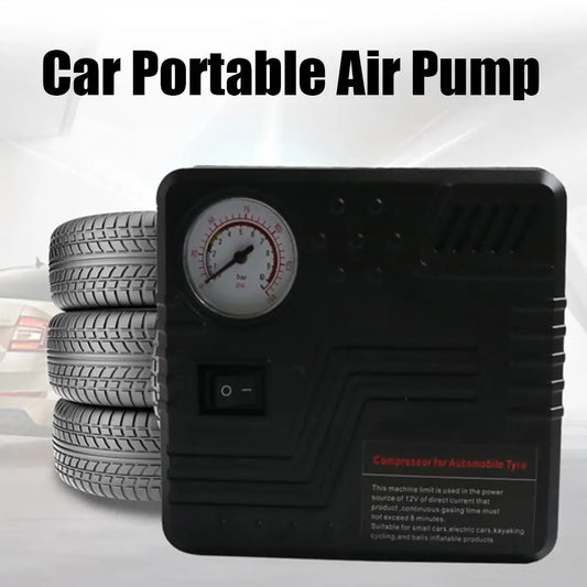 Portable 12V Tire Inflator & Air Compressor