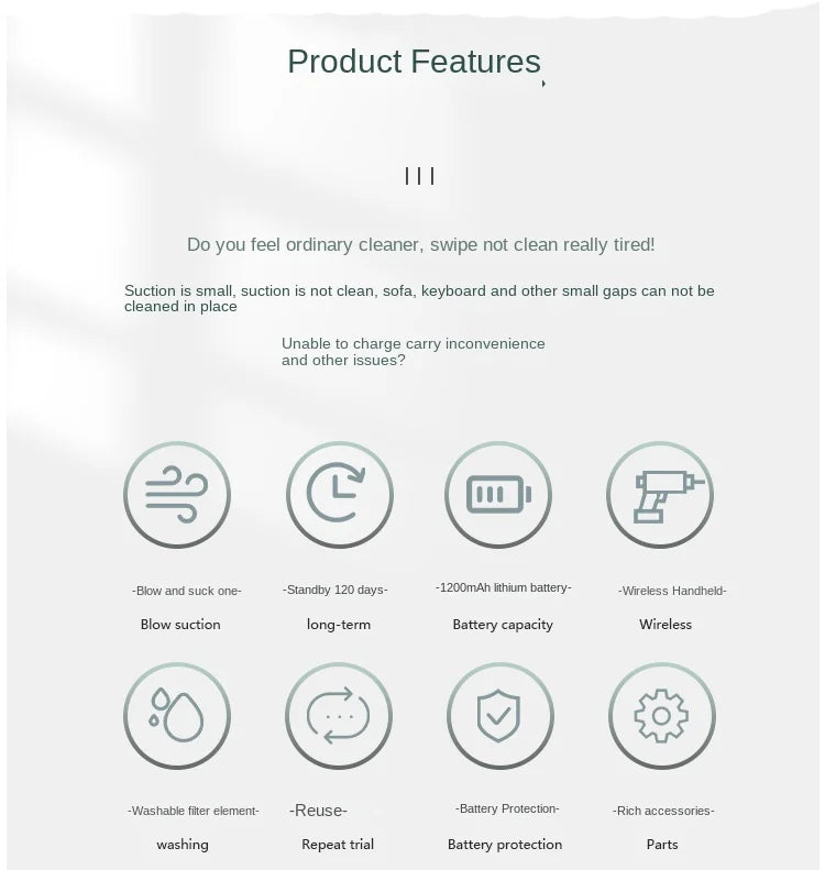 Portable Handheld Car Vacuum Cleaner