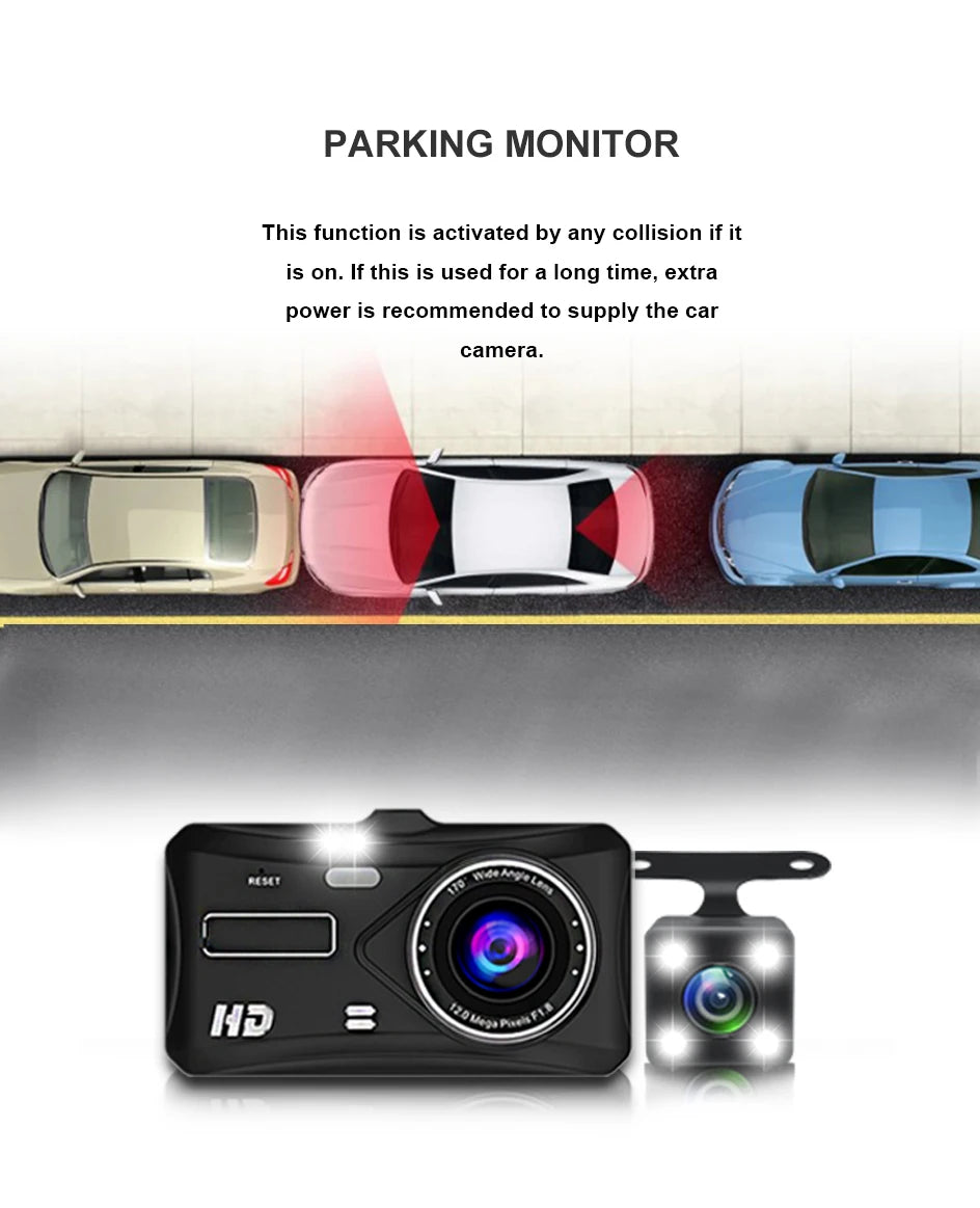 Full HD Dash Cam with 24H Parking Monitor