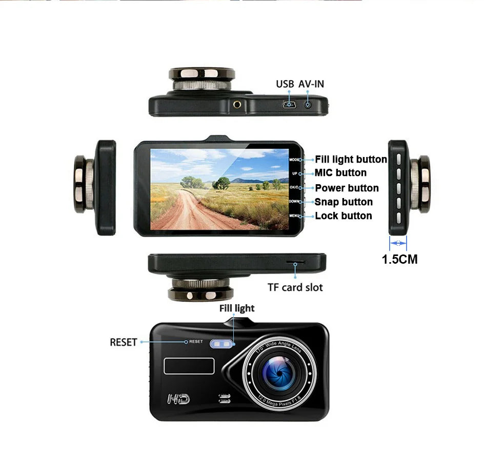 Full HD Dash Cam with 24H Parking Monitor